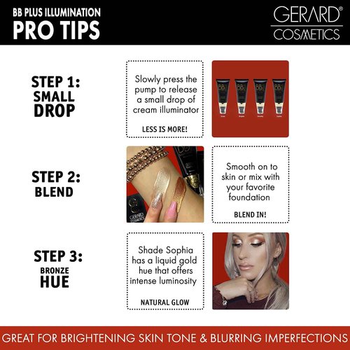BB Plus Illumination Cream - Sophia by Gerard Cosmetic for Women - 1.69 oz Highlighter