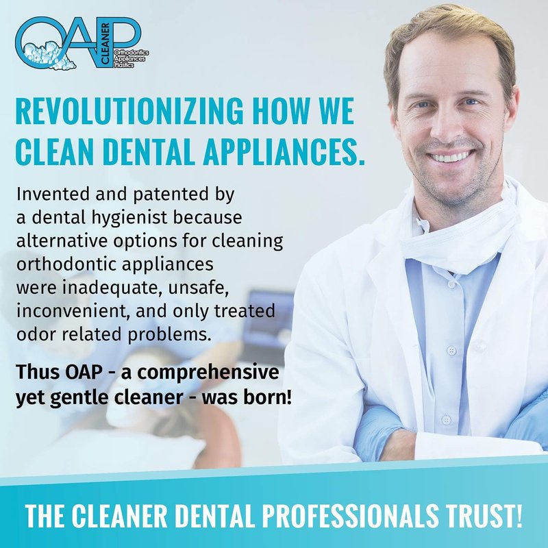 OAP Cleaner - Dental & Ortho Appliance Foam Cleaner | 3-4 Month Supply for Effective Sterilization