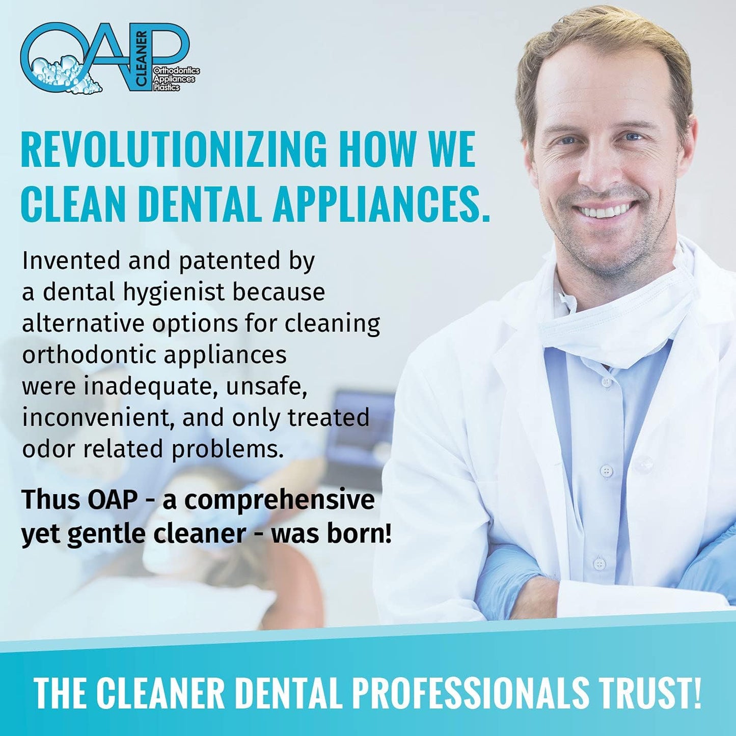 OAP Cleaner - Dental & Ortho Appliance Foam Cleaner | 3-4 Month Supply for Effective Sterilization