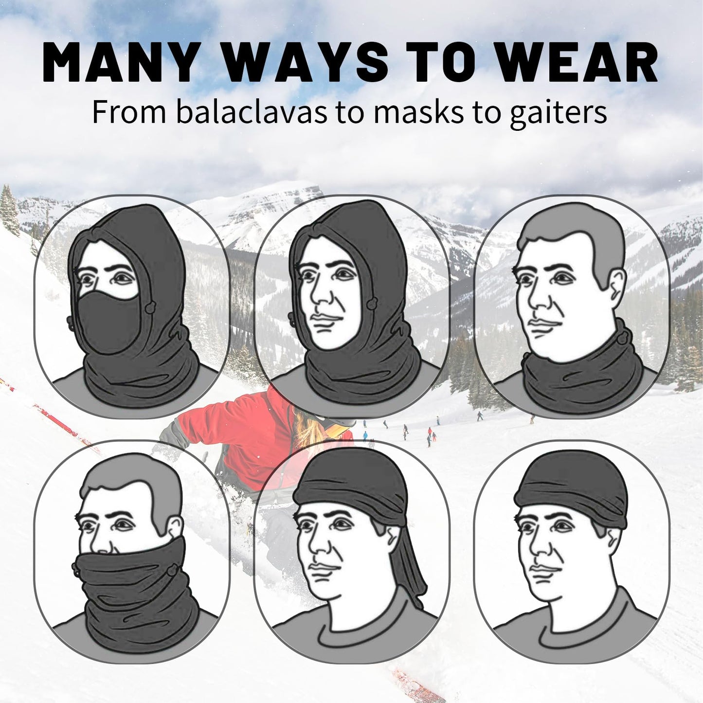 LANLFY 2PACK FR Face Mask for Men Balaclava Welding Hood 100% Cotton Full Head Cover HRC2 Neck Protector (Black-1pack & Khaki-1pack)