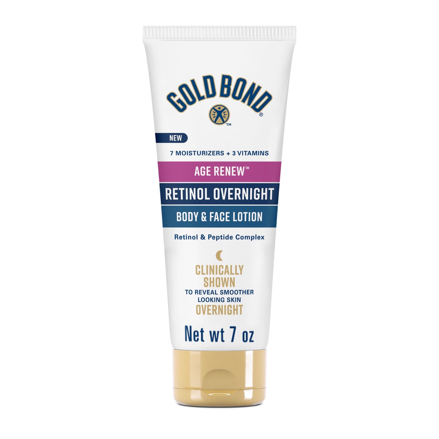 Gold Bond Age Renew Retinol Overnight Body & Face Lotion, With Retinol & Peptide Complex, 7 oz. & Body Bright Daily Body & Face Lotion With Vitamin C, 8 oz.