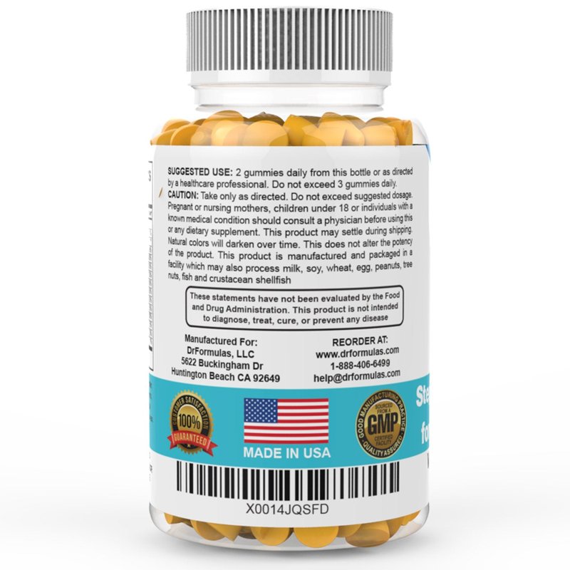 DrFormulas Hair Skin Nails Gummies Vitamins with Biotin by HairOmega | 5000 mcg Biotin Supplement for Hair Growth - Vegetarian Gummy (not Bears) for Men and Women, Made with Sugar not Corn Syrup