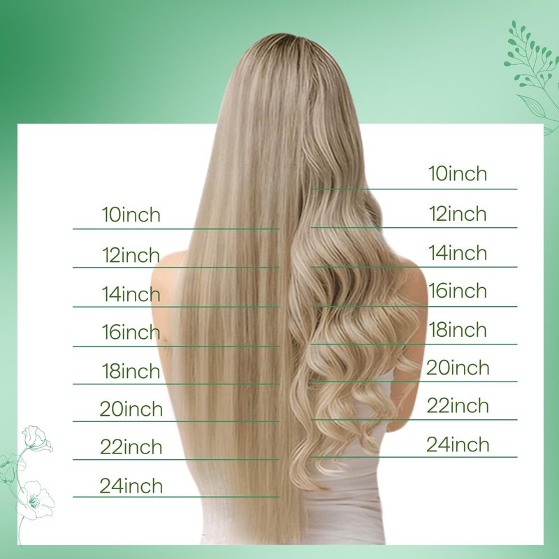 RUNATURE Tape in Hair Extensions Human Hair Ash Brown to Blonde 14 Inch 50G