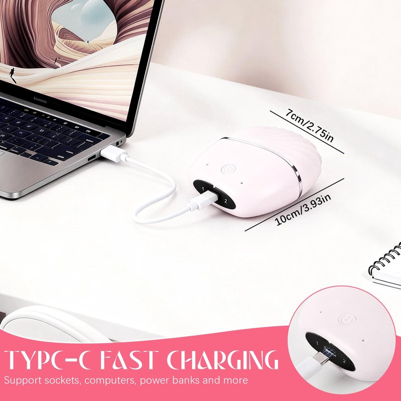 Mini Straightener, New Cordless Rechargeable Portable Hair Straightener Brush, 3-Speed Temperature Control, Anti-Scald Shell, Lightweight & Portable Travel (White)