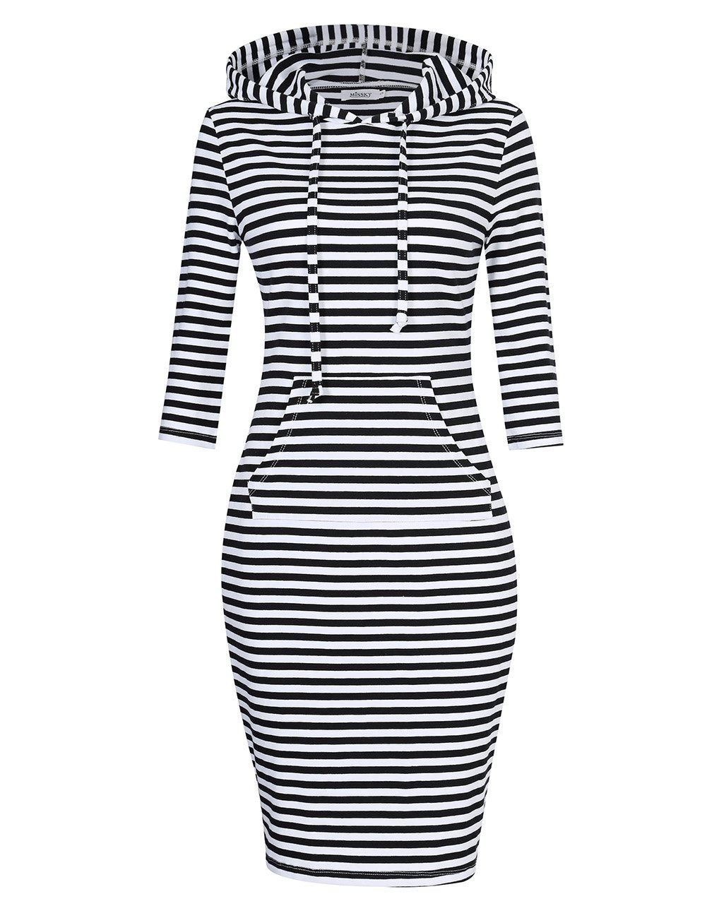 MISSKY Women's Casual, Black&White