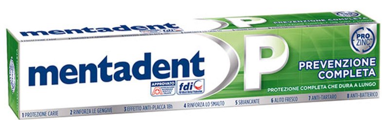 Mentadent P Toothpaste Prevention Complete 3.38 Fluid Ounce (100ml), Pack of 4