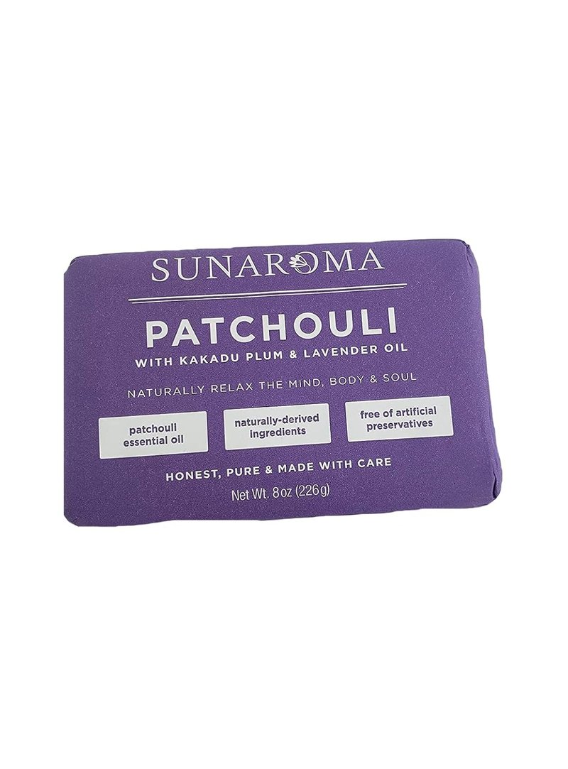 Patchouli Oil & Lavender Body Bar Soap - Natural Moisturizing Formula | 8 Ounce (Pack of 3)