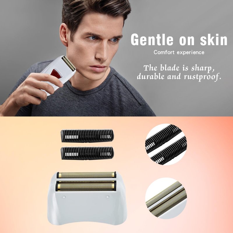 4 Pack Pro Shaver Replacement Foil and Cutters compatible with andis 17150(TS-1) shaver ProFoil Lithium replacement, Golden