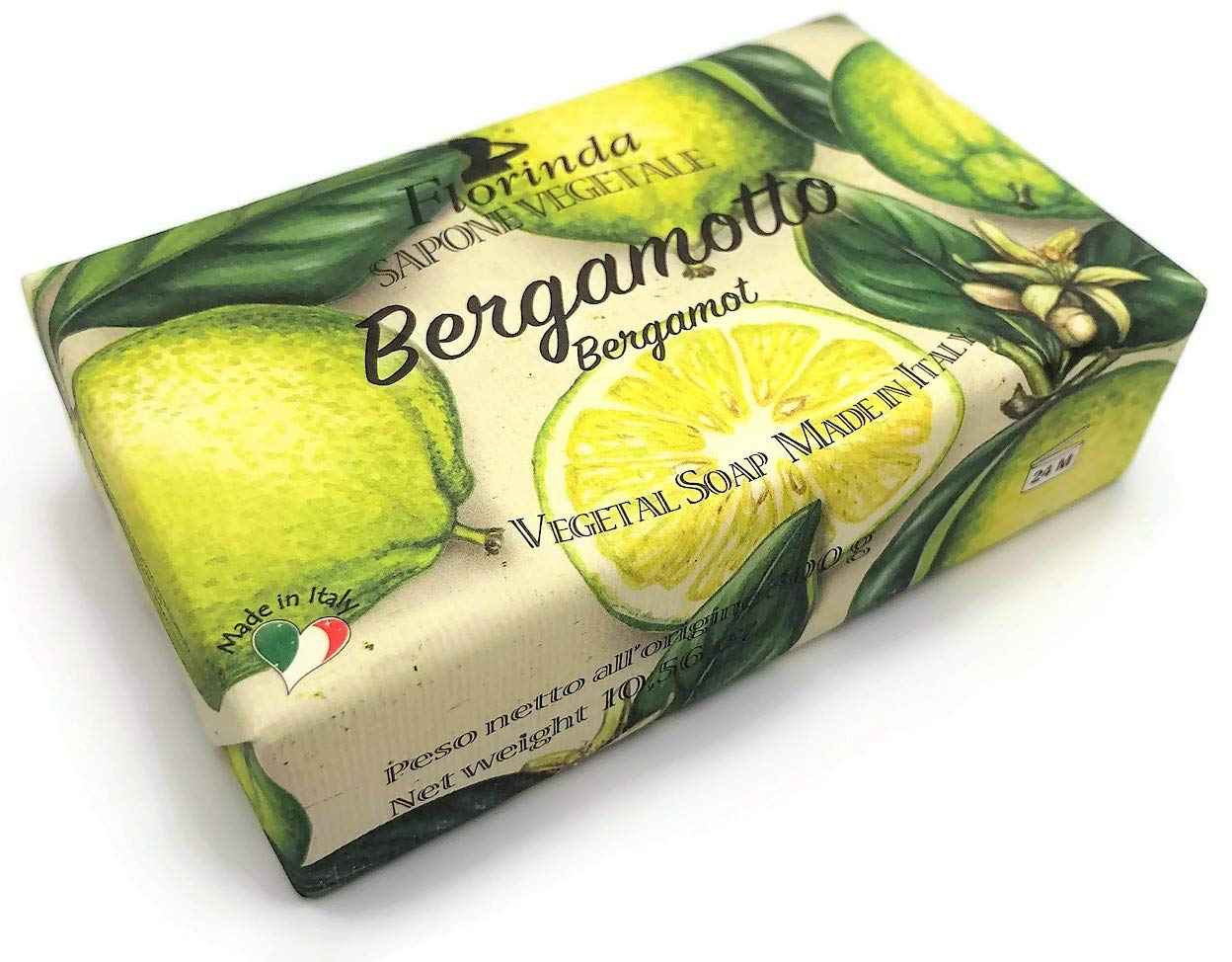 La Dispensa Florinda Vegetable Soap Made In Italy 10.56 ounces (Bergamot)