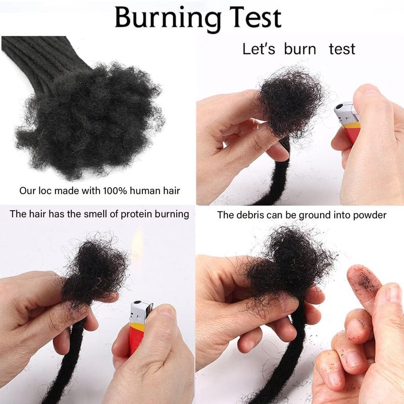2.0cm Width 100% Human Hair Dreadlock Extensions for Men/Women/Kids Full Hand-made Permanent Dread Loc Extensions Human Hair Can be Dyed and Bleached