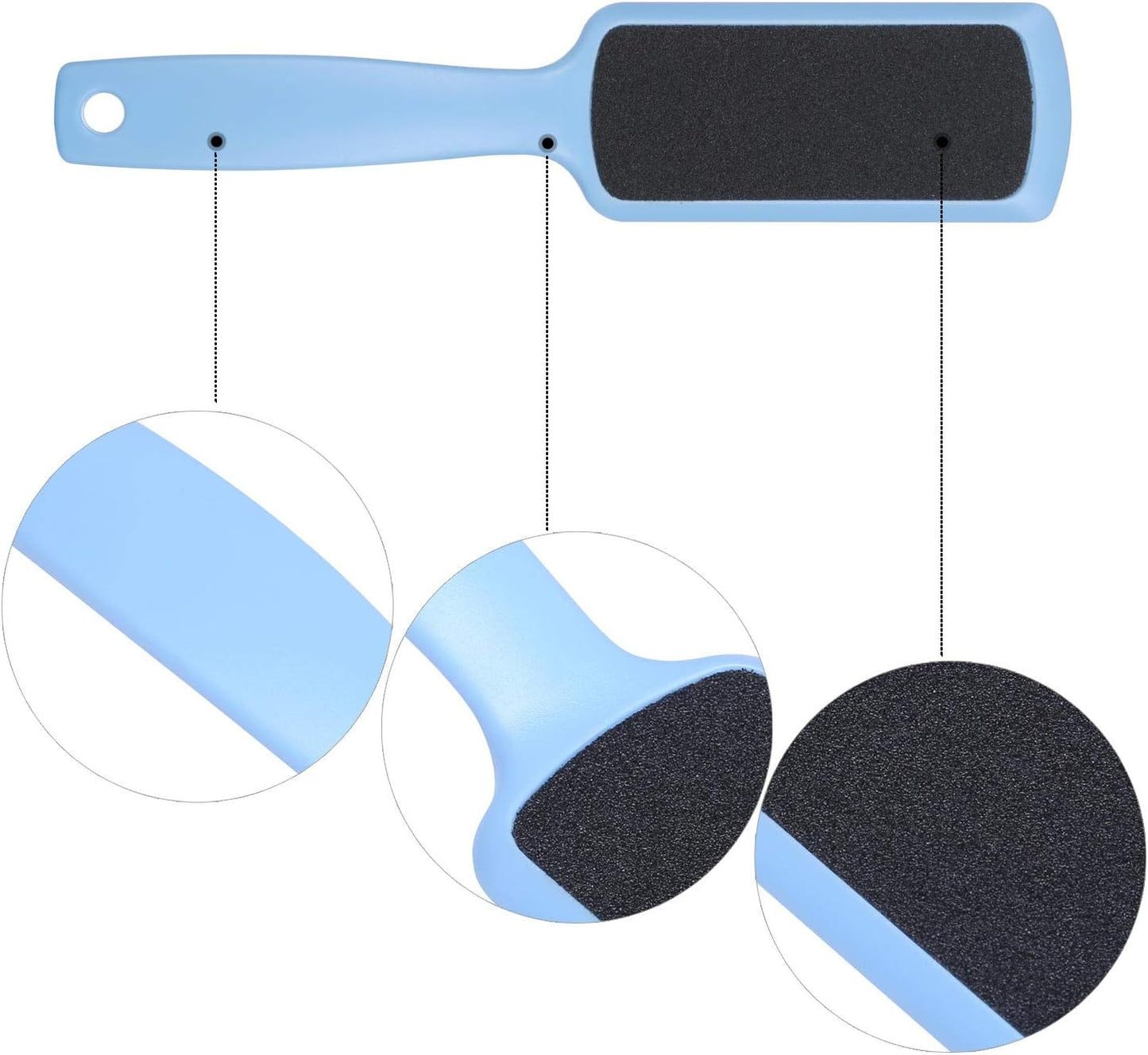 3 Pieces Colossal Foot Files Kit Foot Scrubber Foot Rasp and Double-Sided Heel Files Pedicure Tools Callus Remover Stainless Steel Feet Scraper Foot Grater for Dead Skin