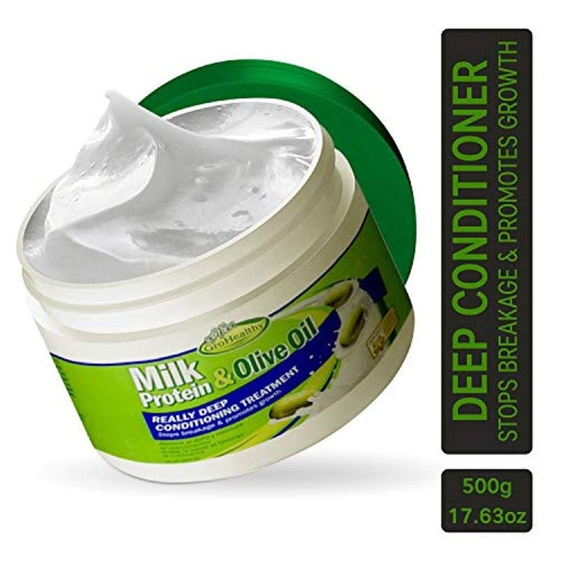 Sof N'Free Deep Conditioner - Grohealthy Milk & Olive Formula | 16 Oz Moisturizing Treatment