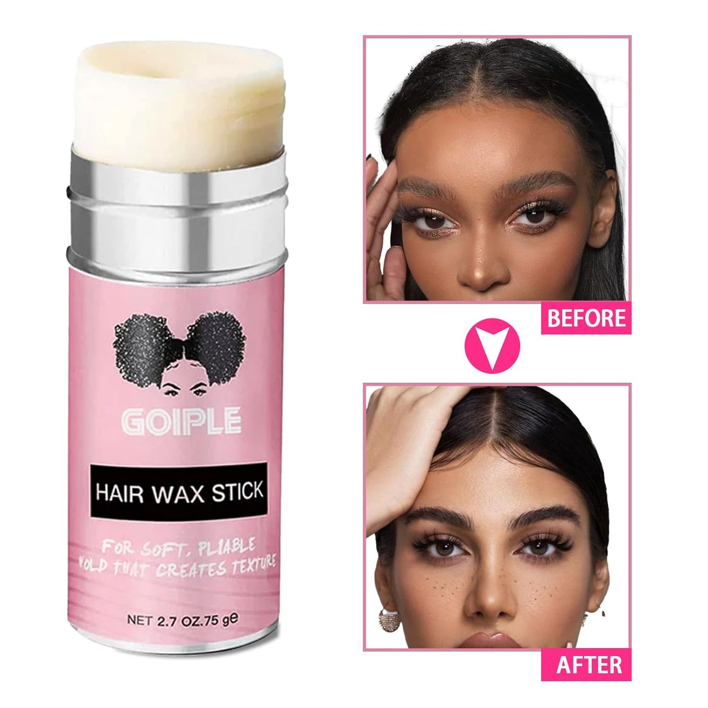 Goiple Wig Glue for Lace Front Wigs, Waterproof Lace Front Wig Glue for Wigs, Strong Hold Transparent Lace Adhesive for Hair Replacement Invisible Hair Bonding Wig Adhesive(1.28 fl oz)