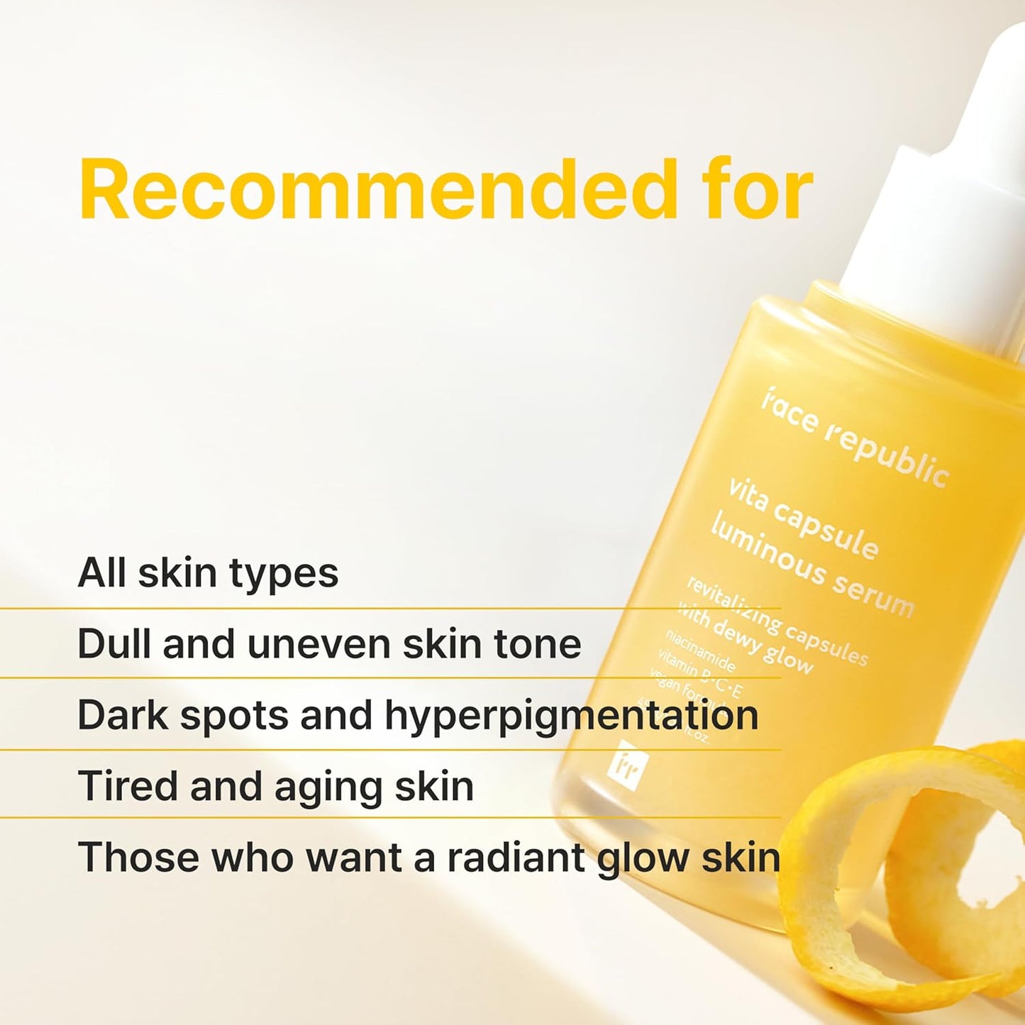 Vita Capsule Luminous Serum - Revitalizing Radiant Glow for Dull Skin | 45ml | Vegan Korean Skincare with Vitamins & Niacinamide