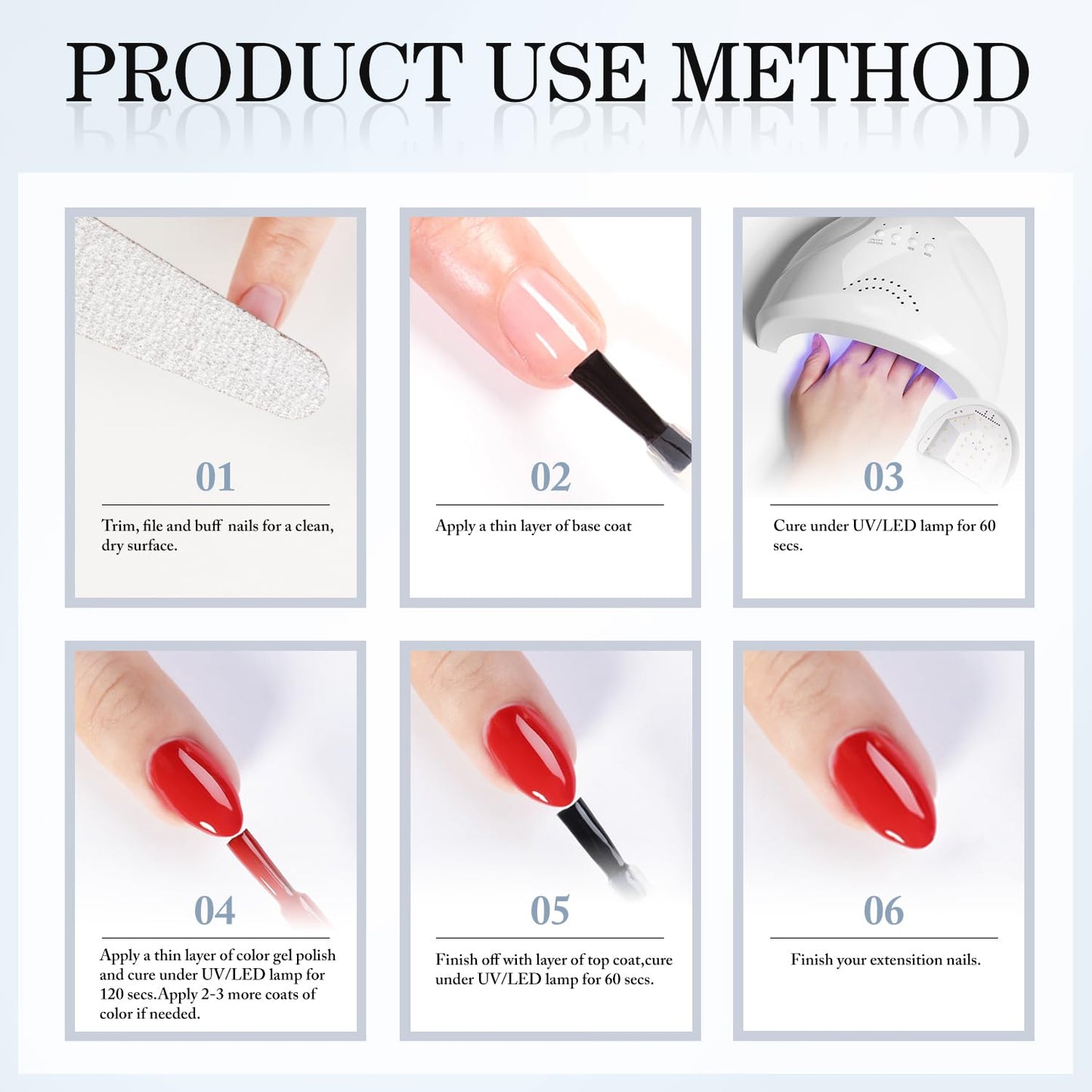 Double Rhythm 2 Pcs 15ML No Wipe Gel Top Coat and Base Coat Set Clear Glossy Gel Polish Kit Soak Off LED (Base and Top Coat)