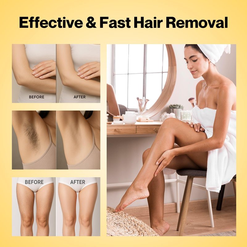 Waxers Roll on Wax Kit for Hair Removal Honey at Home Waxing Kit for Women & Men Roller Wax Cartridge Depilotry for Coarse & Thick Hair with Warmer & Strips