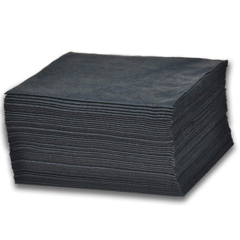 DAVELEN Luxury Spa Towels - Eco-Friendly Disposable Towels for Salon, Spa, Hair, Face, Body - Soft, Large (31.5” x 15”), and Absorbent - Black, 50-Pack