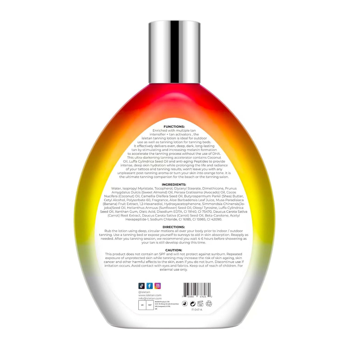 Bronzing Tanning Lotion - Indoor Tanning Bed Lotion with Bronzer & DHA-Free Formula | 13.5 oz