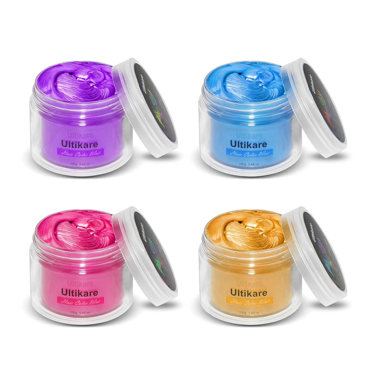 Temporary Hair Color for Kids, Ultikare Orange Hair Dye Washable Natural Hair Wax Color Chalk Mud Cream DIY Hairstyle Clay For Dark Hair Halloween, Cosplay, Party, Christmas Gift Girls 3.4 Fl Oz