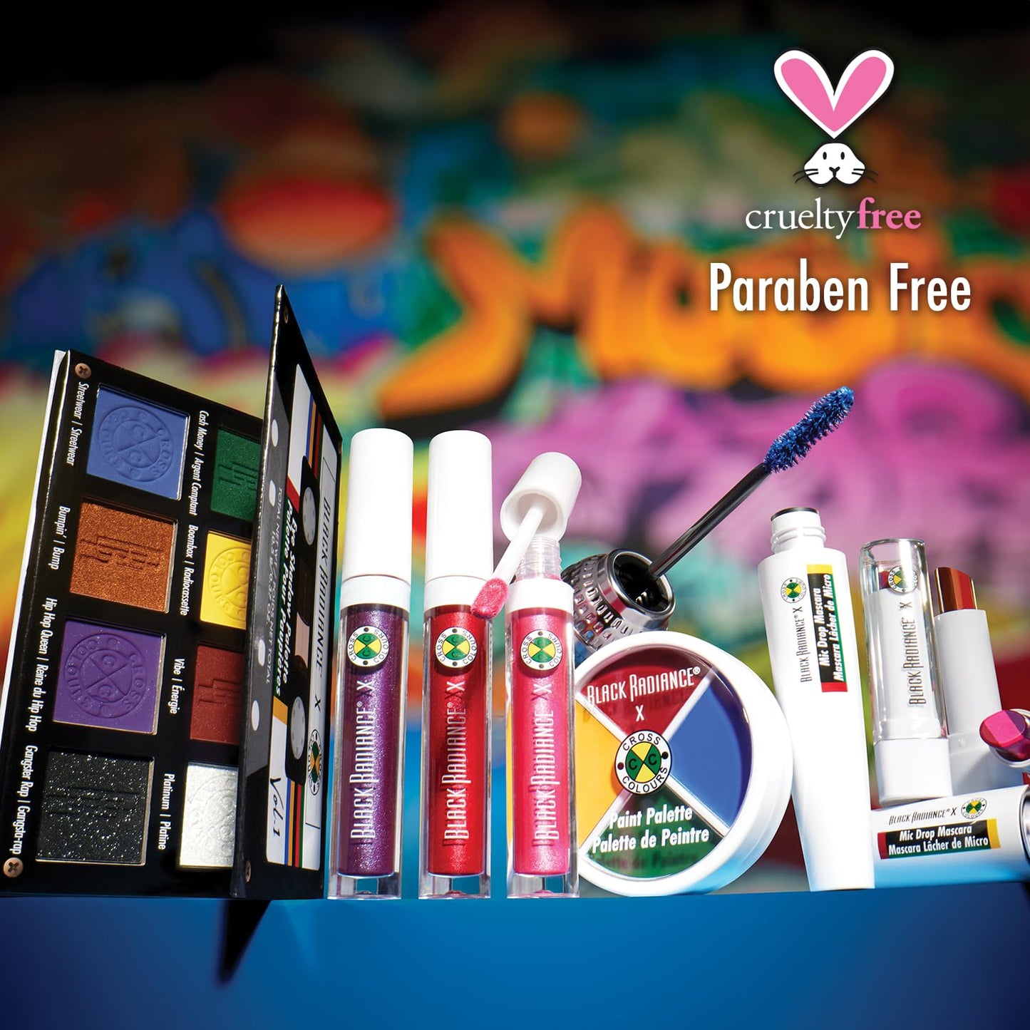 Black Radiance 10-Piece Makeup Set | Bold 90s-Inspired Collection with Vivid Eyeshadows, Lip Colors & Face Essentials