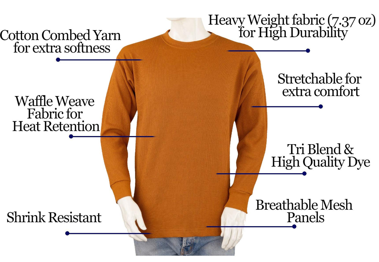 Styllion Thermal Crew Shirt TCLS (5XLT, Charcoal)