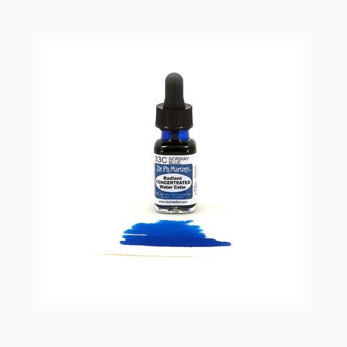 Dr. Ph. Martin's Radiant Concentrated Water Color, 0.5 oz, Norway Blue (33C)