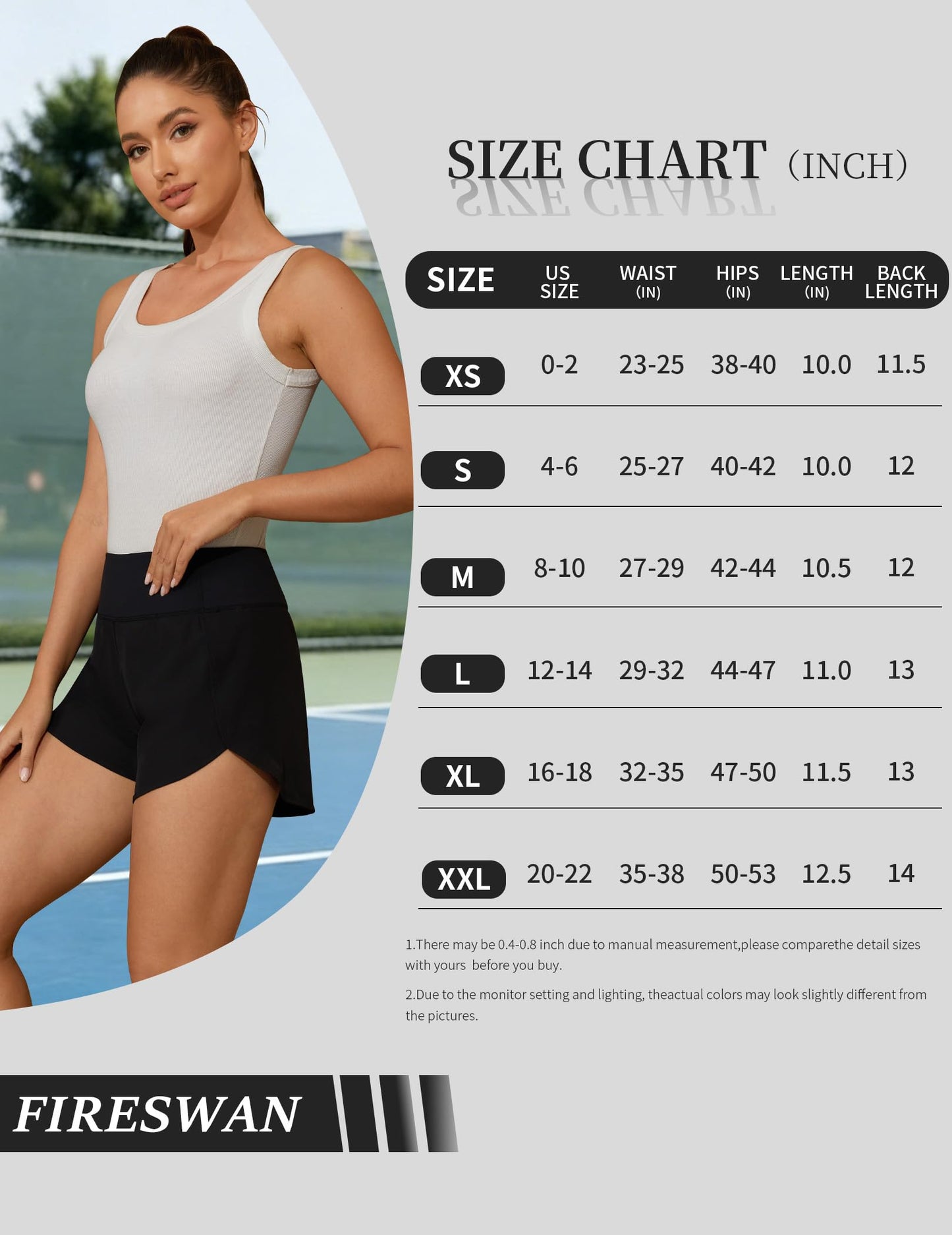 FireSwan Workout Shorts Women Athletic Running Shorts High Waisted Quick Dry Gym Sporty with Pockets