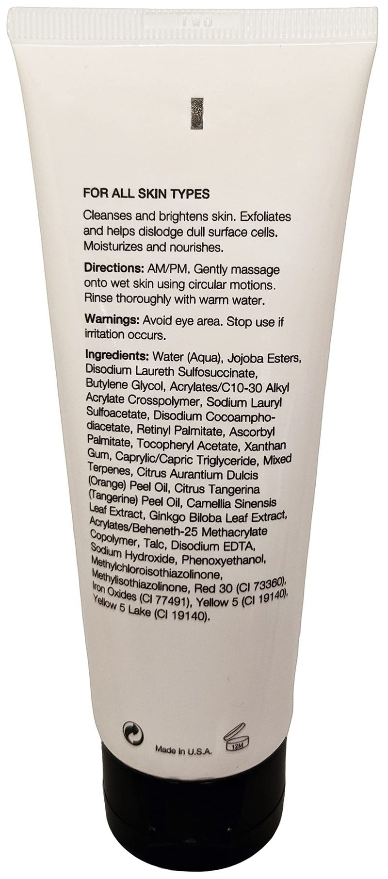 Jolie Vitamin C Cleanser - Brightening & Energizing Daily Facial Gel Wash With Exfoliating Beads