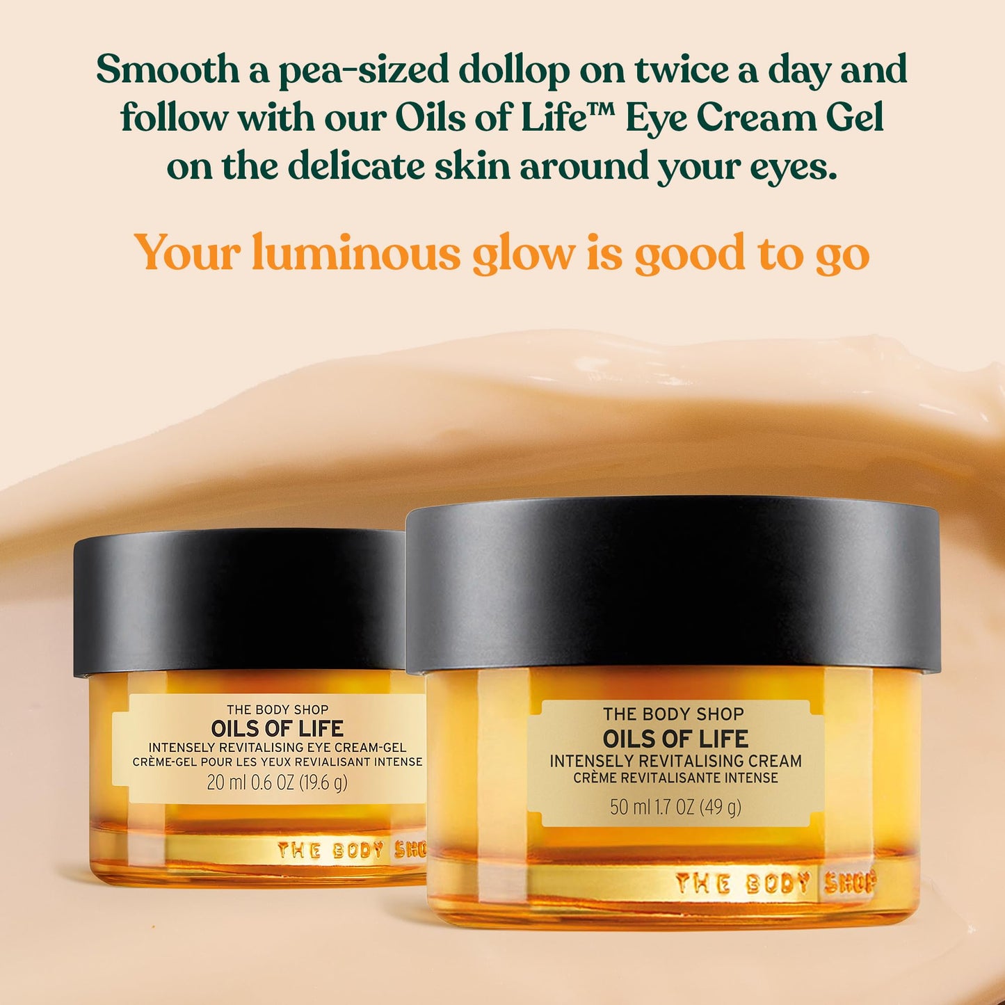 The Body Shop Oils of Life Intensely Revitalizing Cream - Lightweight, Nourishing Cream - Revitalizes Skin - 1.7 Fl Oz