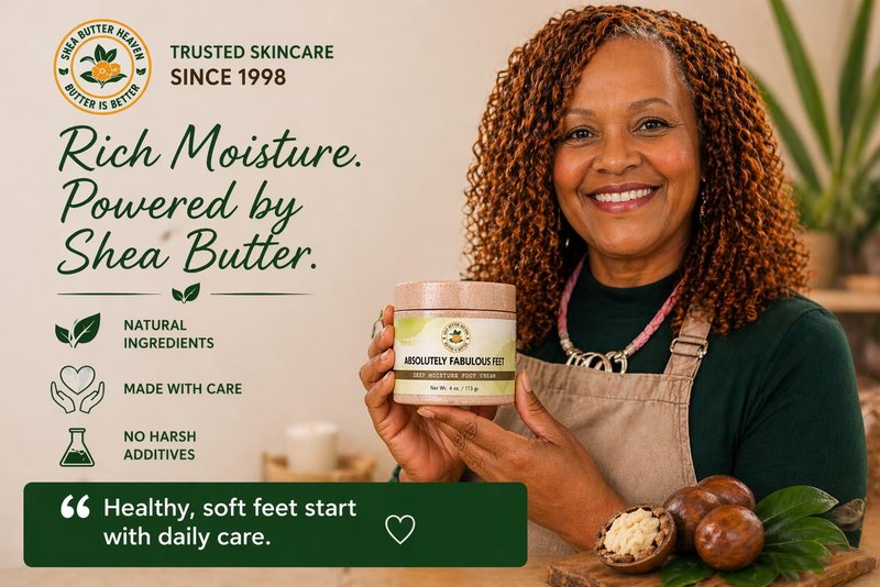 Absolutely Fabulous Feet Foot Cream | Sensitive Skin Formula with Emu Oil, Tea Tree & Retinol | Deep Moisture for Dry, Rough, Cracked Heels | Non-Greasy Overnight Relief — 4 oz