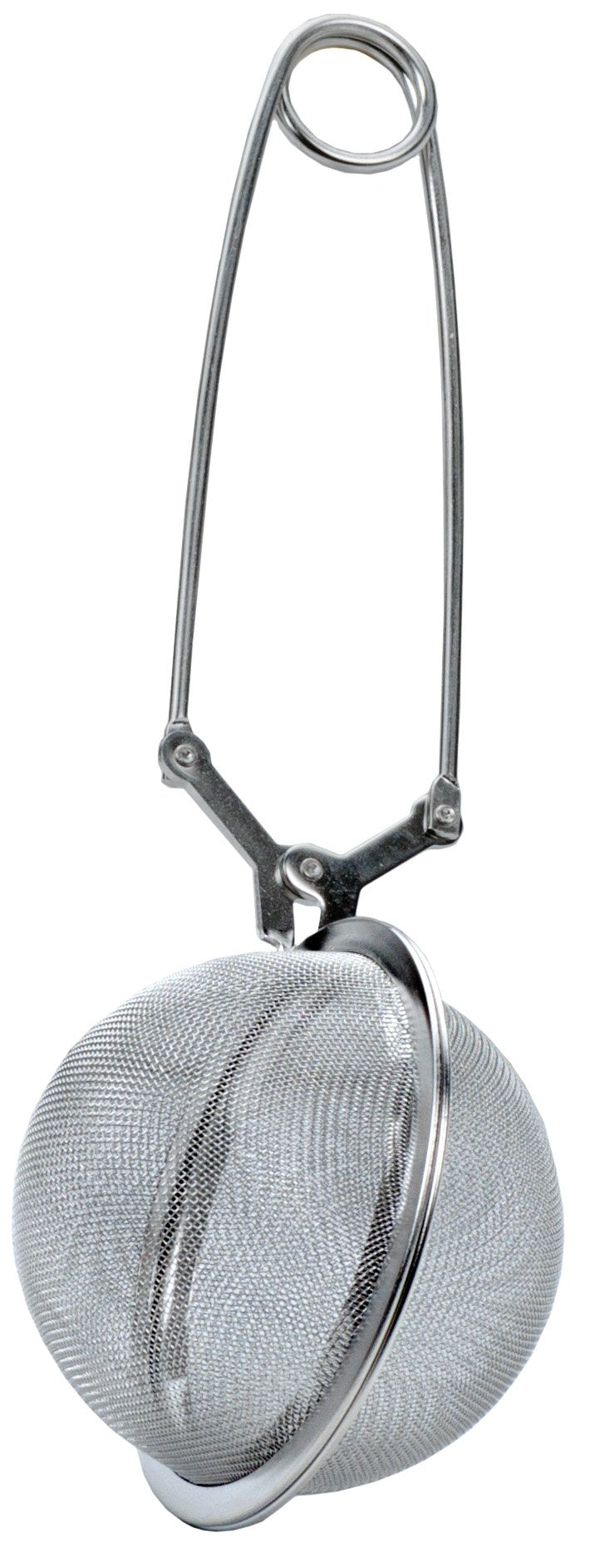RSVP International Endurance Collection Loose Tea Infuser Spoon, 18/8 Stainless Steel, Dishwasher Safe, 6-1/2", Large Mesh, 2.5" Diameter