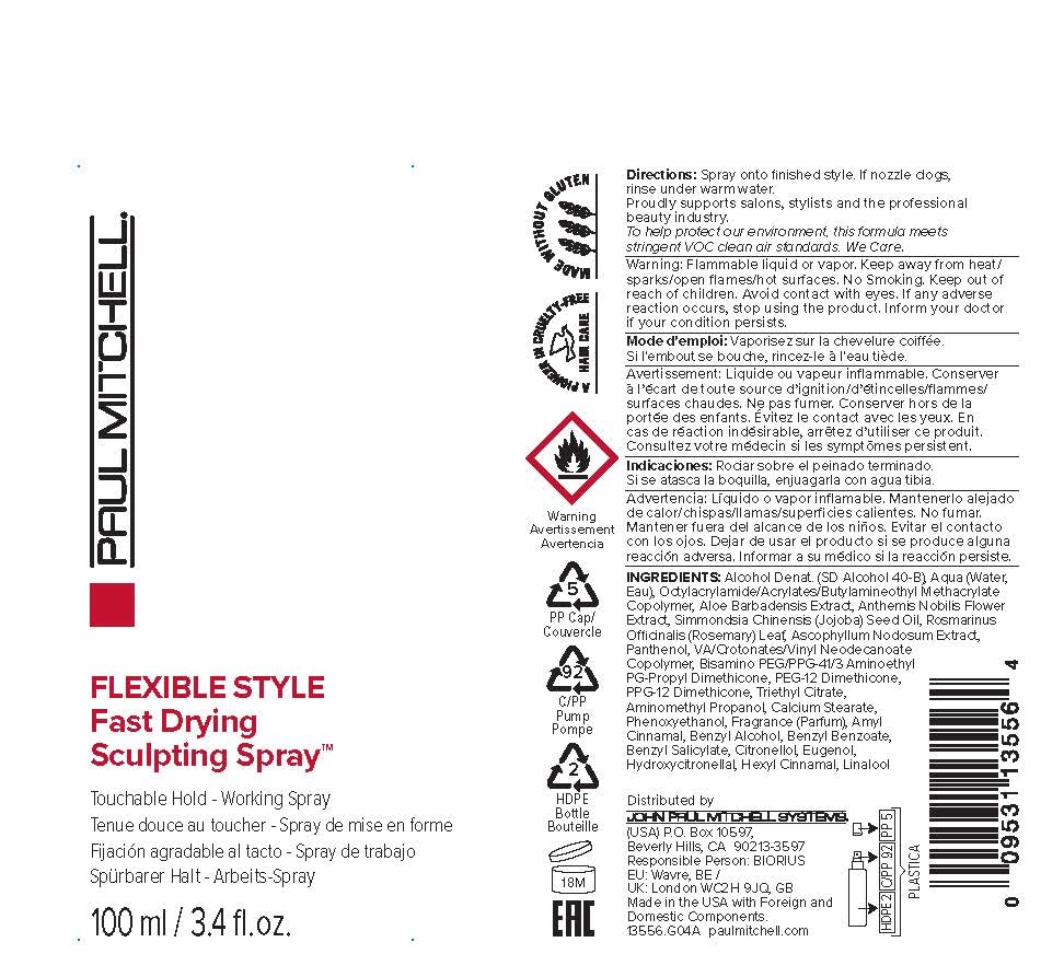 Paul Mitchell Fast Drying Sculpting Spray, Medium Hold, Touchable Finish, For All Hair Types