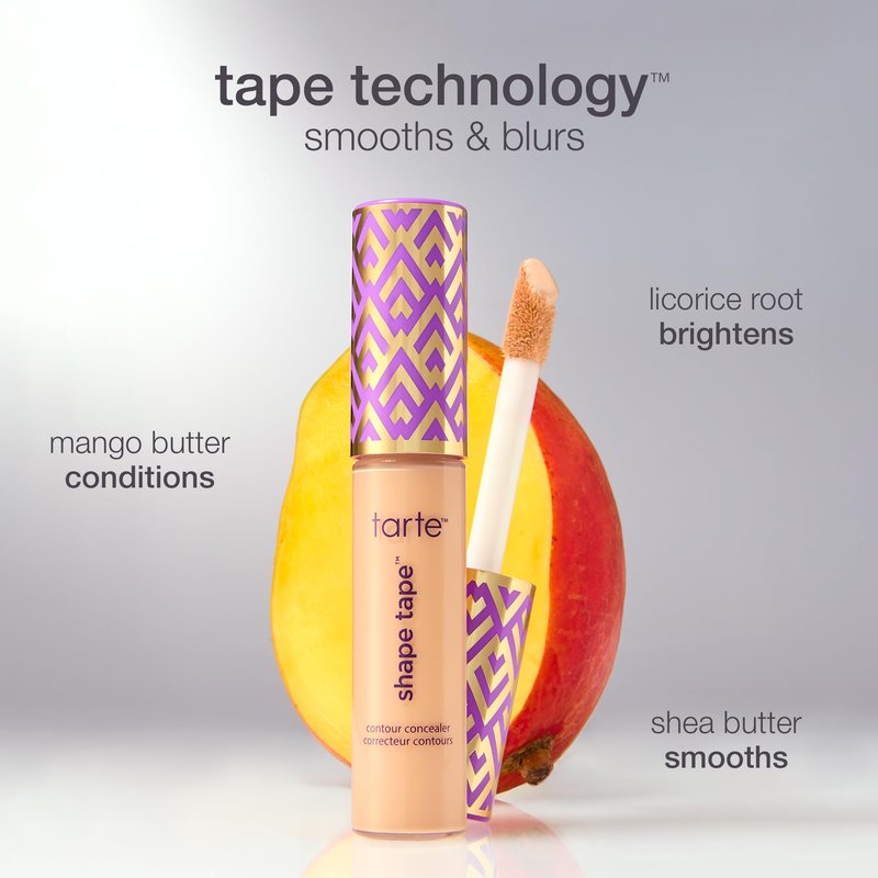 tarte shape tape concealer – Full-Coverage Creaseless Soft Matte Finish, Brightening Under-Eye & Face Makeup, 16hr Longwear, Vegan & Cruelty-Free, travel size, 63N espresso neutral