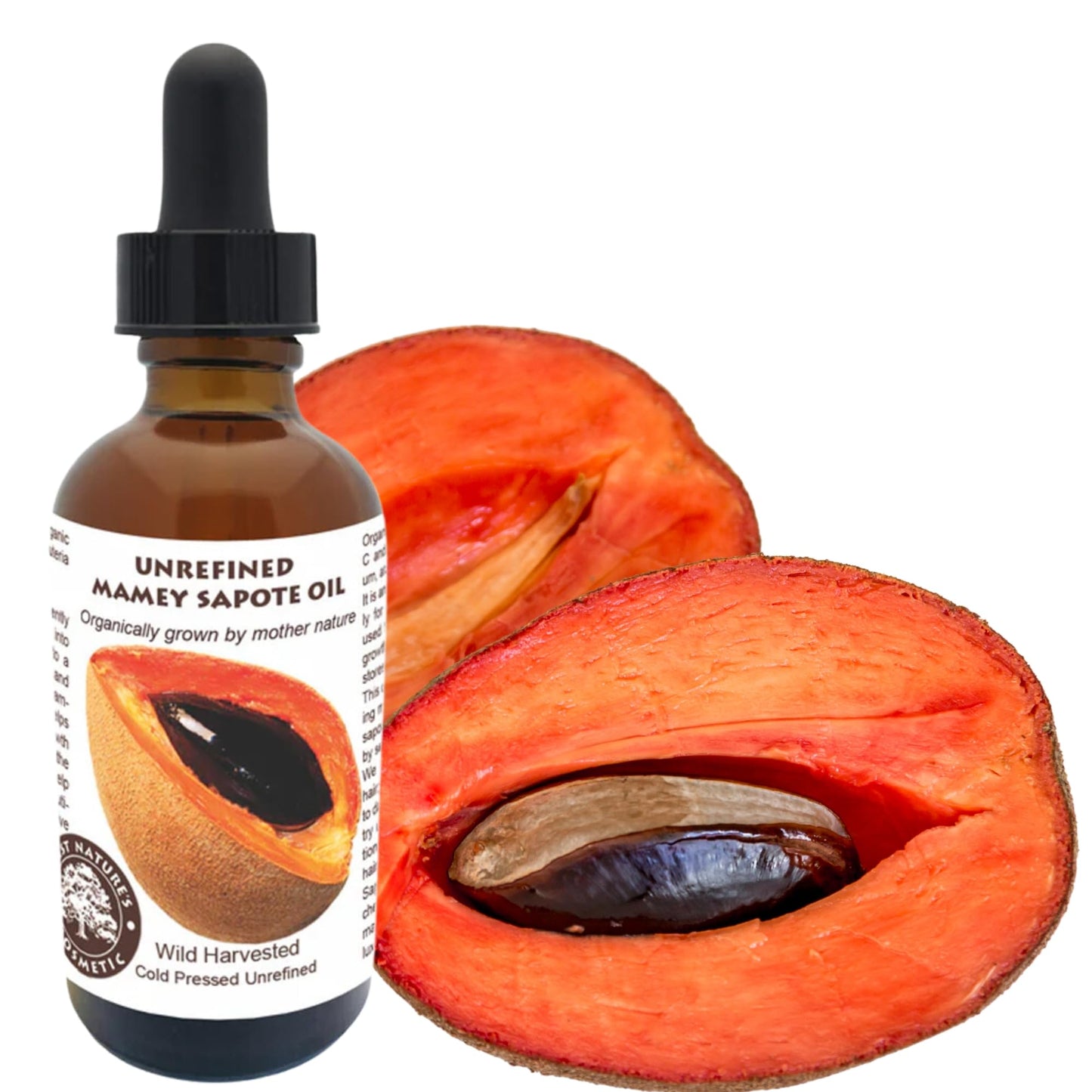 Best Nature's Cosmetics Mamey Sapote Oil Organic - revitalize dry skin and hair with deep moisture and frizz control. For curly, wavy hairs. 4 fl oz / 120ml