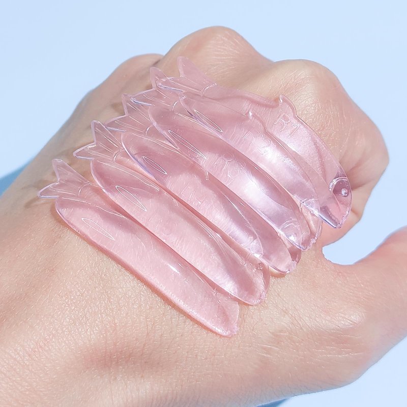 PERMANIA Lash Lift Pads, New Self-Adhesive Super Soft 10Pcs/5Sizes Fish-Shaped Lash Lift Rods Extreme Eyelash Curler Reusable (Pink)
