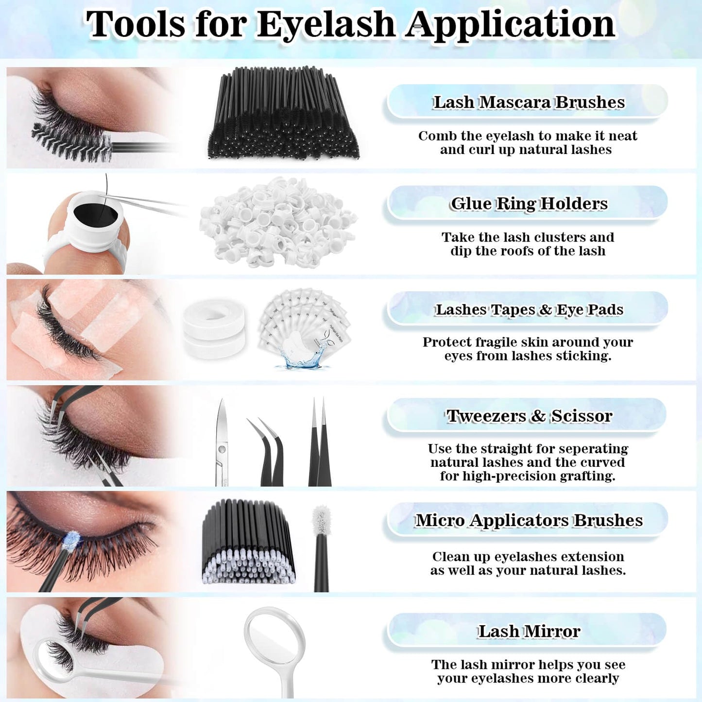 Tetutor Eyelash Extension Kit for Beginners, Professional Lash Training Kit