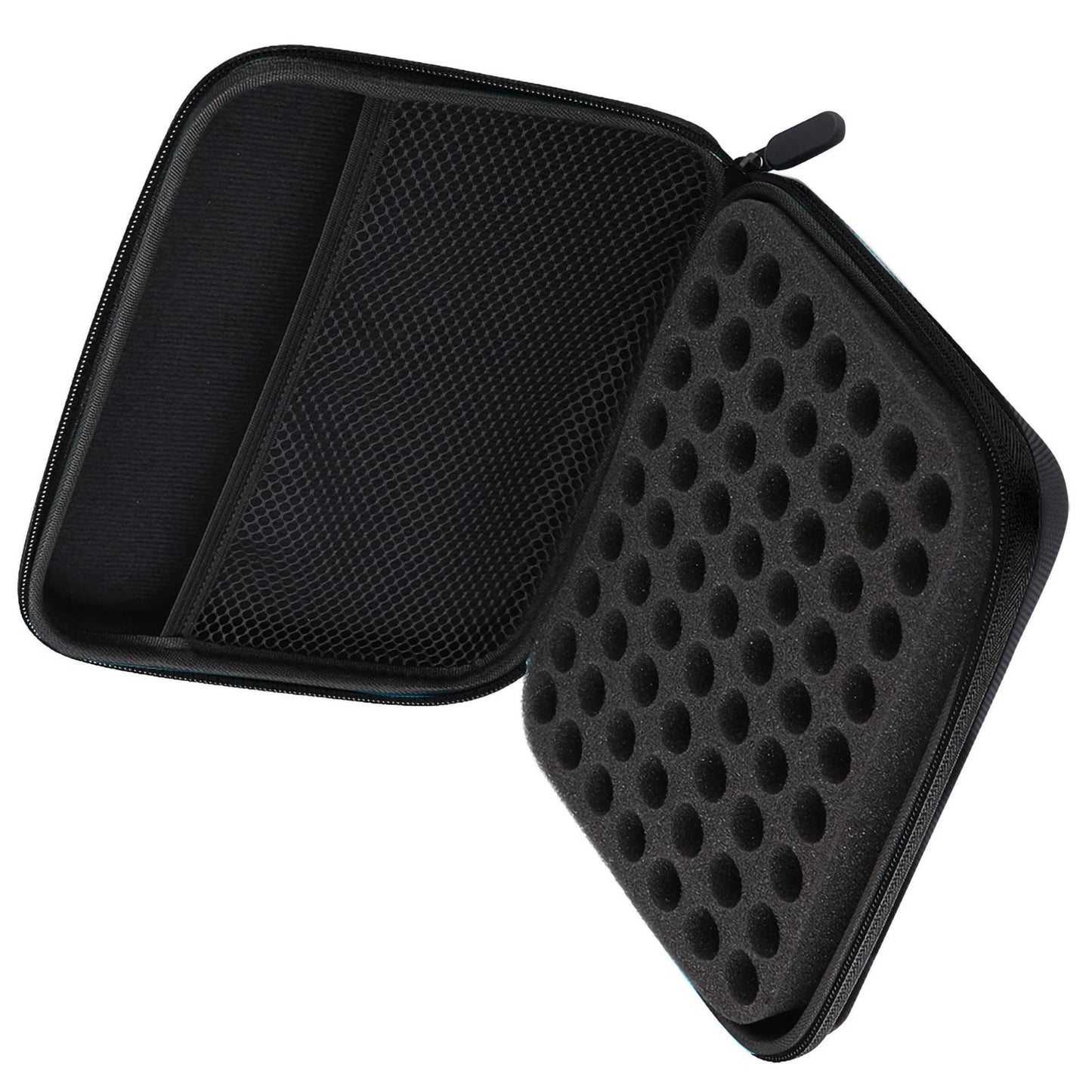 Zerone 63-Slot Essential Oil Storage Bag, Portable Aromatherapy Carrying Case, Large Capacity, Black