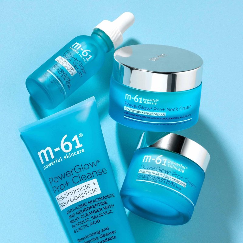 m-61 PowerGlow Pro+ Cleanse - Deep Cleansing Exfoliating Face Wash | Complex of AHAs & BHAs | Milky Gel Texture With Jojoba Beads | Sulfate Free | Derm & Allergy Tested | Made in USA - 4 Fl. Oz