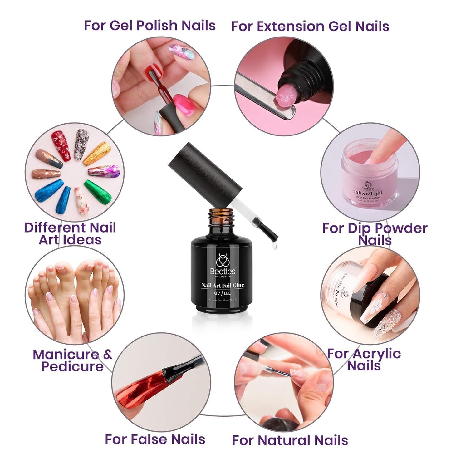 Beetles Liquid Latex for Nail 15ml - Peel off Nail Polish Cuticle Guard with Plastic Nail Care Stick Nails Design Air-Dry Liquid Latex Barrier for Protector Fingers