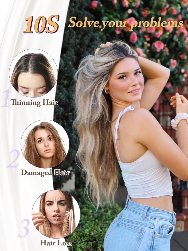 PANEWAY Hair Topper for Women 20 Inch Wavy Synthetic Fiber Topper with Natural Waves, Clip-In Hairpiece for Thinning Hair, Adds Volume & Length, Lightweight & Breathable