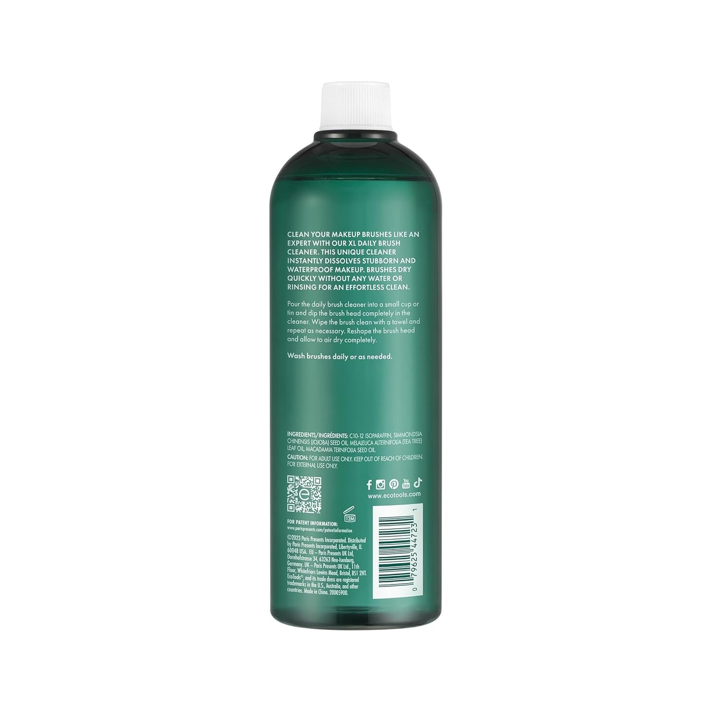 EcoTools Daily Makeup Brush Cleanser Spray, Quick Drying, Fragrance Free & Dermatologist Tested, Travel Size, TSA Approved, Cruelty-Free & Vegan 3 fl oz./89 ml. Bottle