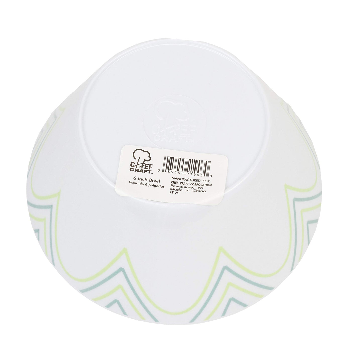 Chef Craft Spring Melamine Salad Bowl, 6 inches in diameter 20 ounce capacity, Design