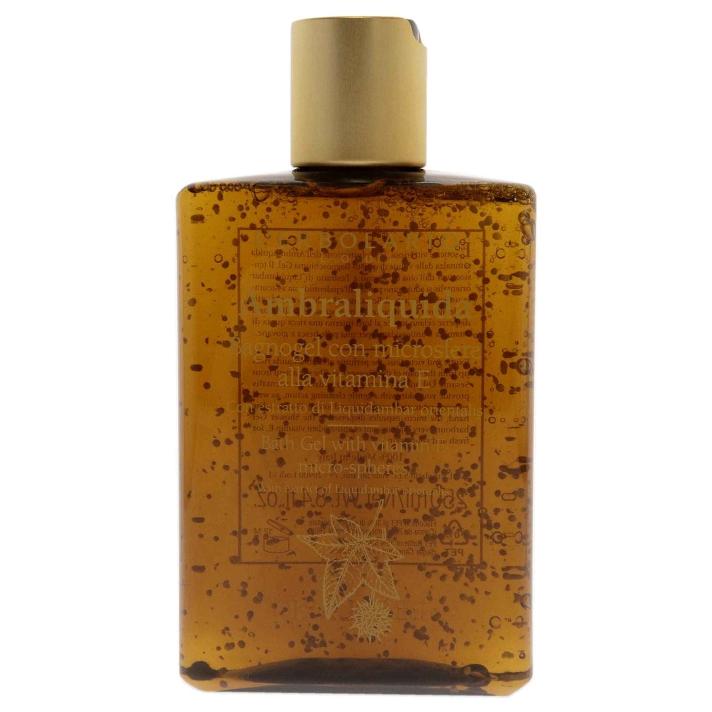 L'Erbolario Shower Gel – Bath Gel with Vitamin E Micro-Spheres – Protecting and Toning Body Wash with Liquidambar Extract – Ambraliquida - 8.4 oz