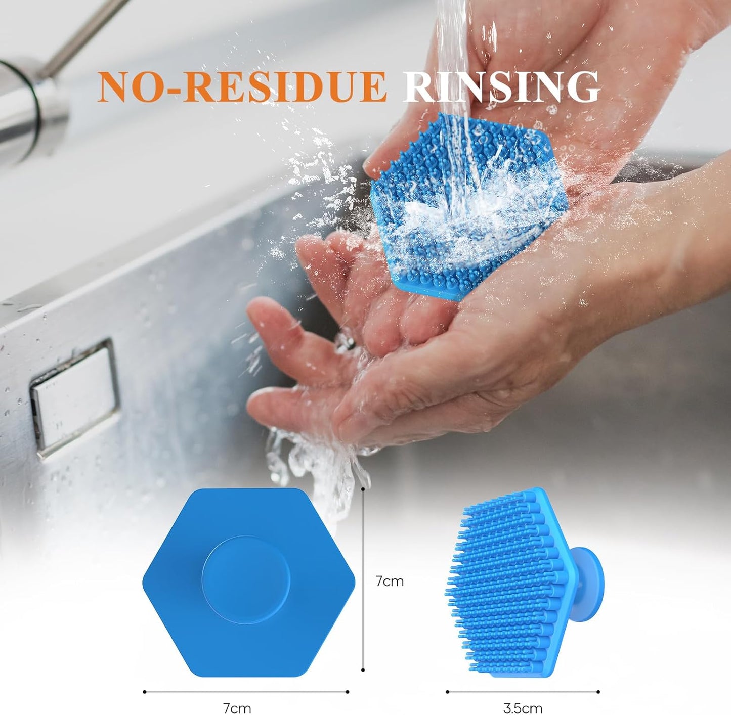 VWMYQ Silicone Face Scrubber for Men, Gentle Exfoliator Pad & Massager, Facial Cleansing Brush Silicone Face Wash Brush Removes Dead & Dry Skin (Black)