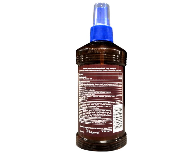Banana Boat Deep Tanning Spray with Coconut Oil SPF 4, 8 Ounces each (Value Pack of 5)