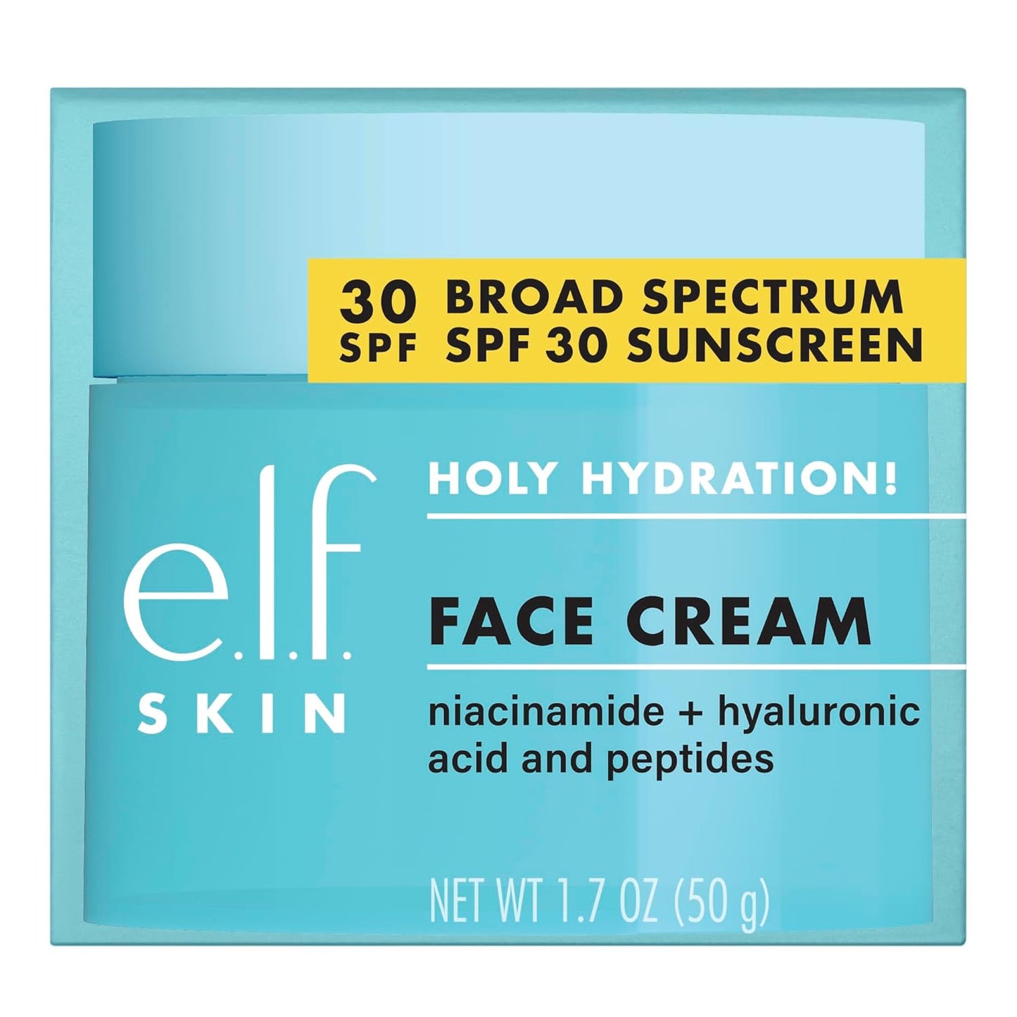 e.l.f. SKIN Mini Holy Hydration! Face Cream, Moisturizer For Nourishing & Plumping Skin, Infused With Hyaluronic Acid, Vegan & Cruelty-Free, 0.529 Oz
