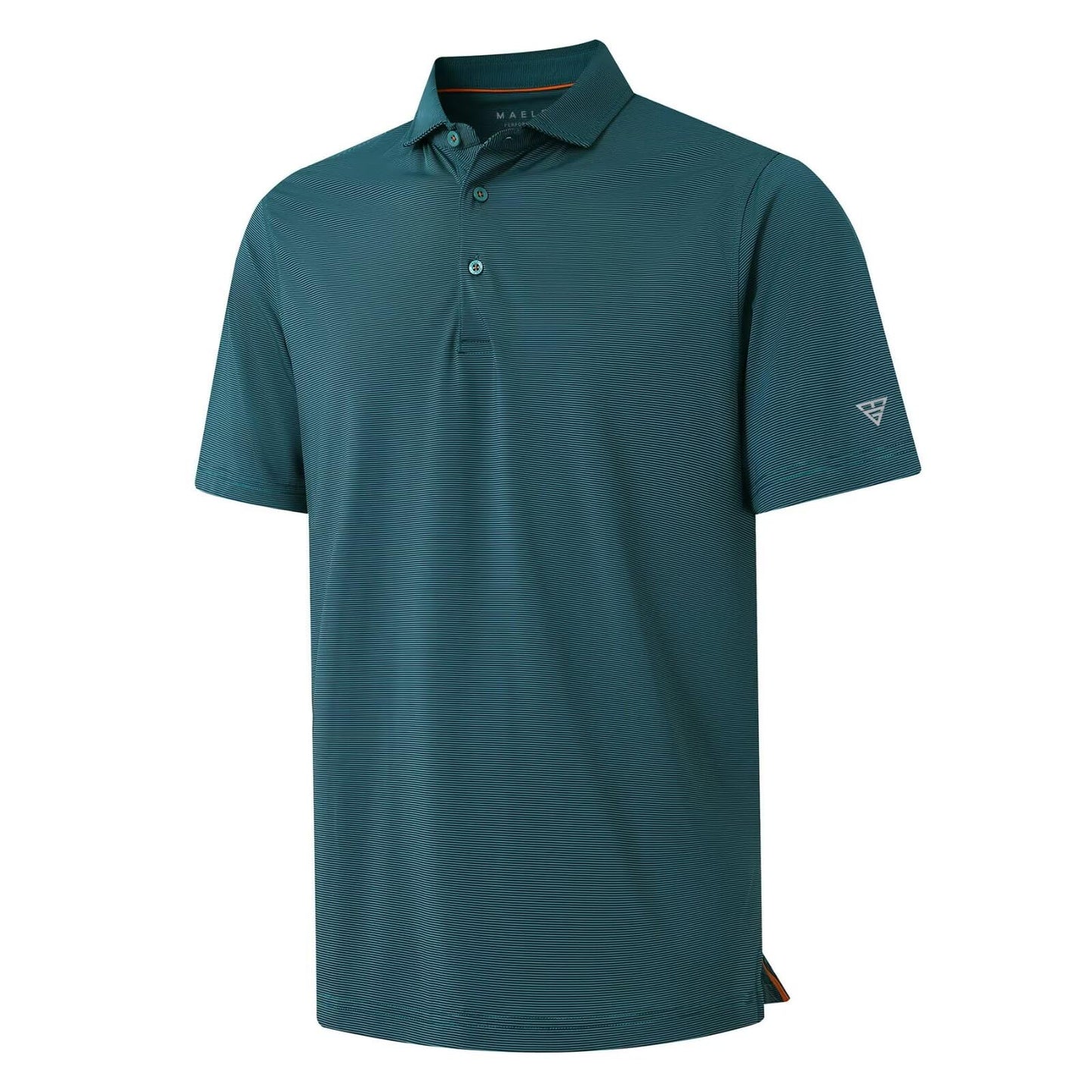 MAELREG Men’s Polo Shirts Short Sleeve Quick Dry Performance Lightweight Pinstriped Collared Polo Shirt for Men