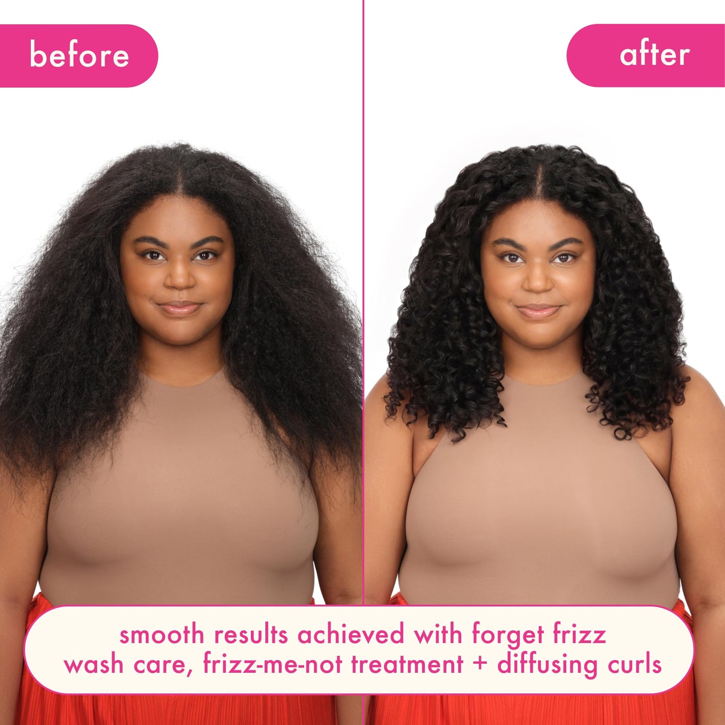 amika frizz-me-not hydrating anti-frizz treatment, 60ml | lightweight hydrating spray for medium to thick coarse hair types 2a-4c, humidity + heat protection, smooth frizz for up to 72 hours