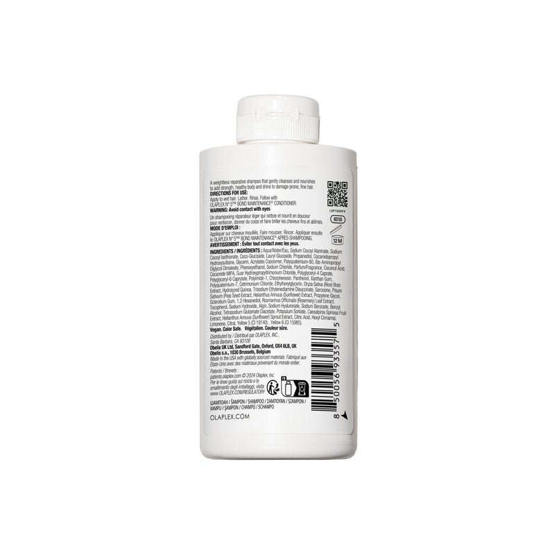 Olaplex Nº. 4 FINE Bond Maintenance Shampoo: Volumize & Strengthen | Gently Cleanse & Non Stripping | For Coily, Curly, Straight, and Wavy, 250 mL / 8.5 Fl Oz