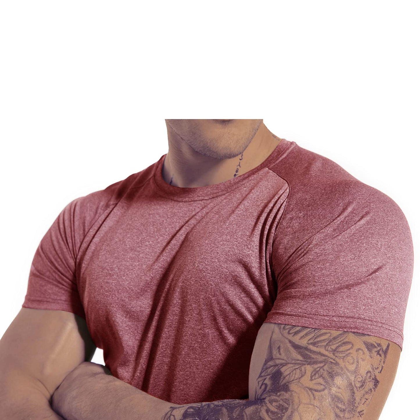 Men's 3pack Dry Fit Workout Gym Short Sleeve T Shirt Moisture Wicking Active Athletic Performance Running Shirts(BKGYWR XL)